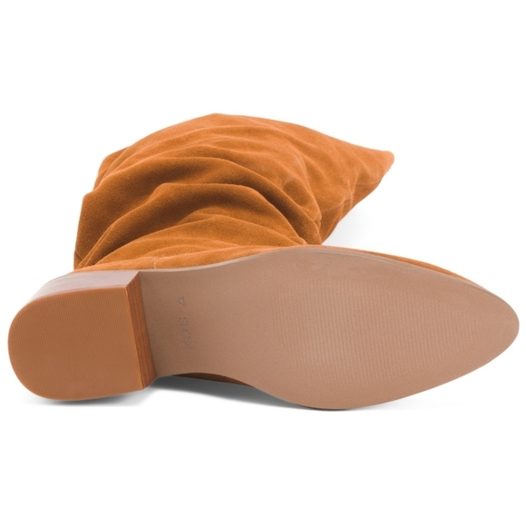 🤎🔹️Kelsi Dagger 🔹️Cognac Suede Easton High  Heeled Shaft  Boots Size 5.5 + 12 - Picture 3 of 3